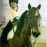 Alex would not wear a silly ribbon in his forelock for just anyone! This is his least favorite part, but if it's for a kid he likes he endures the humiliation! You cannot ask for a better confidence builder for kids and adults new to riding.
